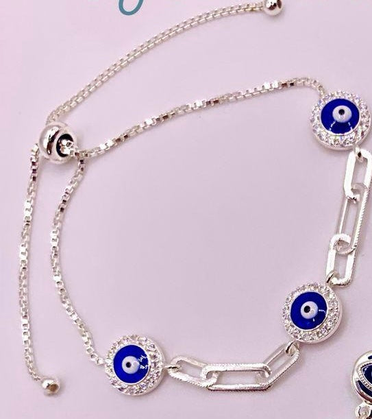 Blue Evil Eye Bracelet