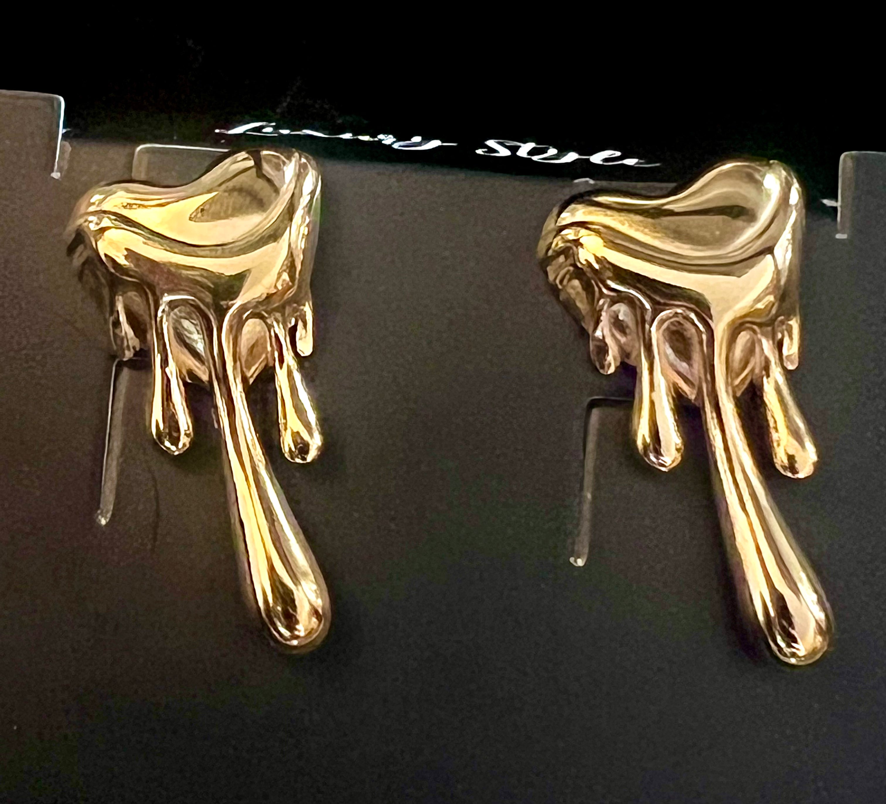 Dripping Heart Studs