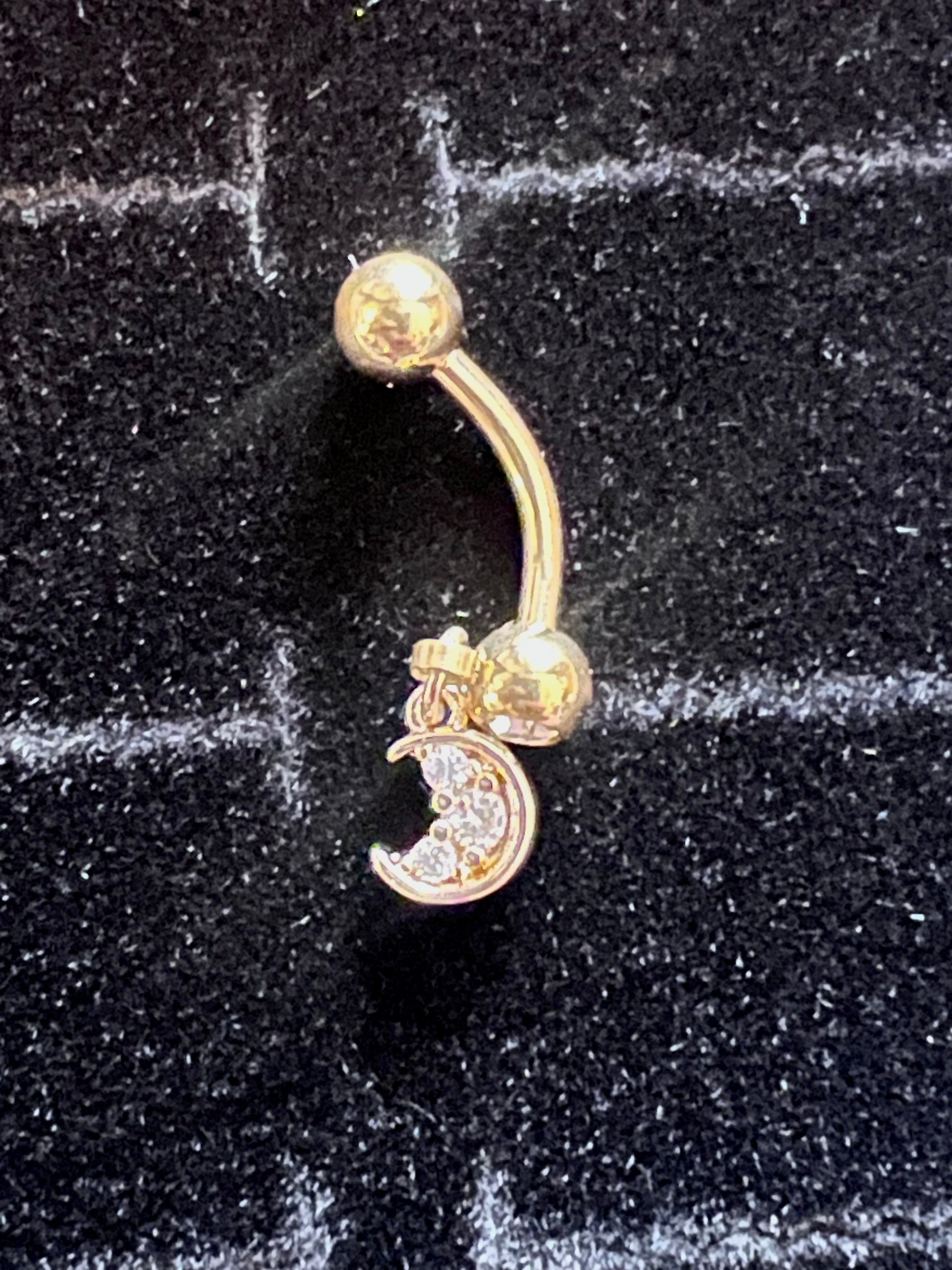 Crescent Moon Belly Ring
